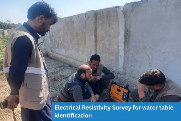 Electrical resistivity survey for water-table identification